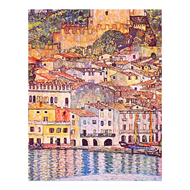 Impression Photo Gustav Klimt. Malcesine am Gardasee peinture (Devant)