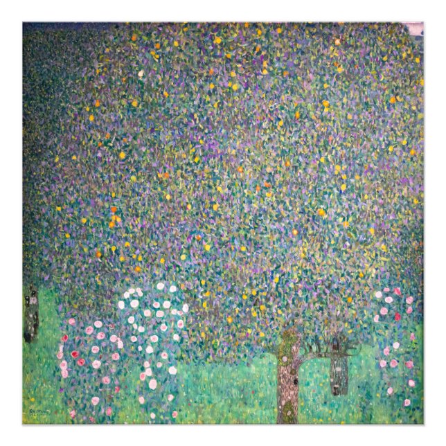 Impression Photo Gustav Klimt - Rosiers sous les arbres (Devant)
