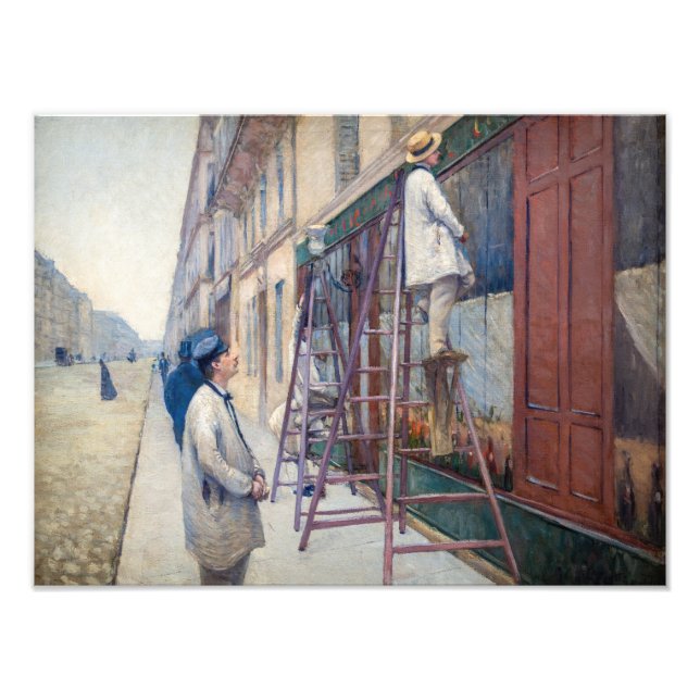 Impression Photo Gustave Caillebotte - Les Peintres en bâtiment (Devant)