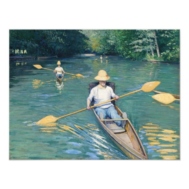 Impression Photo Gustave Caillebotte - Skiffs on the Yerres (Devant)