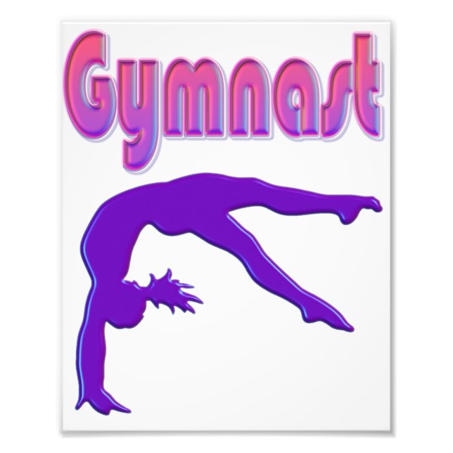 Impression Photo Gymnaste Power Tumbling Purple Metallen (Devant)