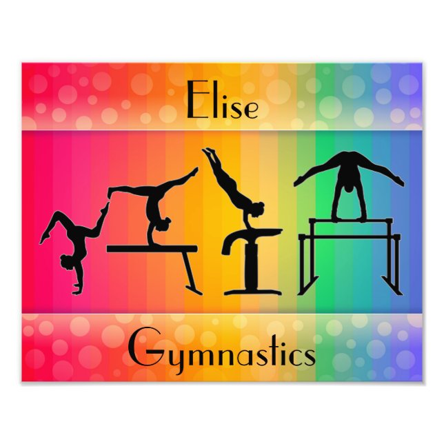 Impression Photo Gymnastique Arc-en-ciel avec filles Gymnastique Év (Devant)