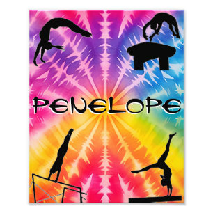 Impression Photo Gymnastique des filles Cravate arc-en-ciel