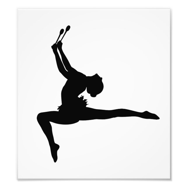 Impression Photo Gymnastique rythmique Silhouette (Devant)