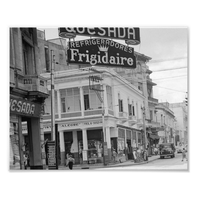 Impression Photo Habana Cuba Lampar Quesada 1955 (Devant)