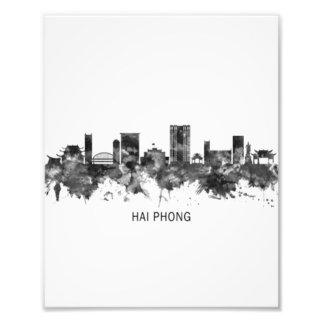 Impression Photo Hai Phong Vietnam Skyline BW (Devant)