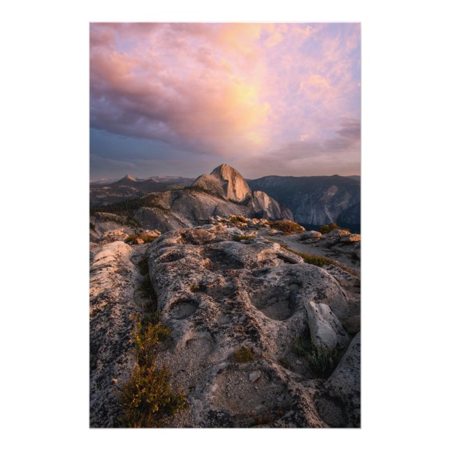 Impression Photo Half Dome au crépuscule (Devant)