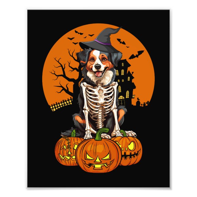 Impression Photo Halloween, chien berger australien (Devant)