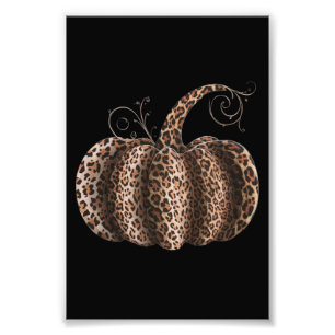 Impression Photo Halloween Citrouille Plaid Leopard automne Thanksg