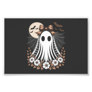 Impression Photo Halloween Fantôme en Dentelle Vintage