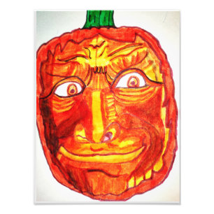 IMPRESSION PHOTO HALLOWEEN FUNNY CITROUILLE FACE