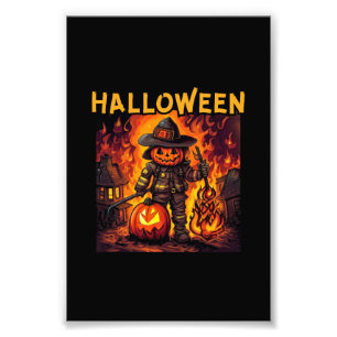 Impression Photo Halloween, pompier, tour ou régal ?