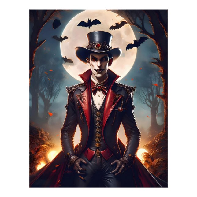 Impression Photo Halloween Steampunk Gothique Zombie Vampire (Devant)