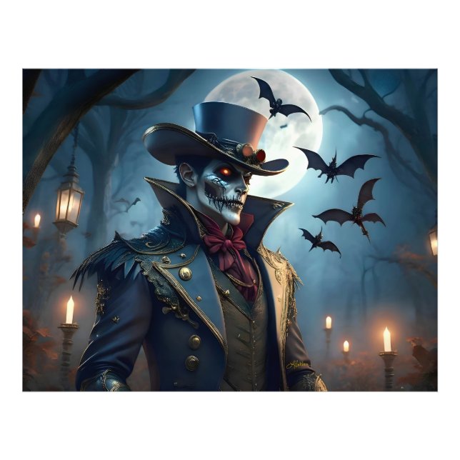 Impression Photo Halloween Steampunk Southern Gothic Zombie (Devant)