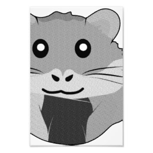 Impression Photo Hamster minimaliste Joueur