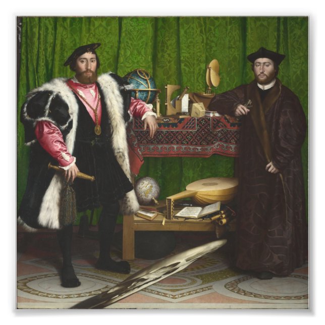 Impression Photo Hans Holbein Le Jeune - Les Ambassadeurs (Devant)
