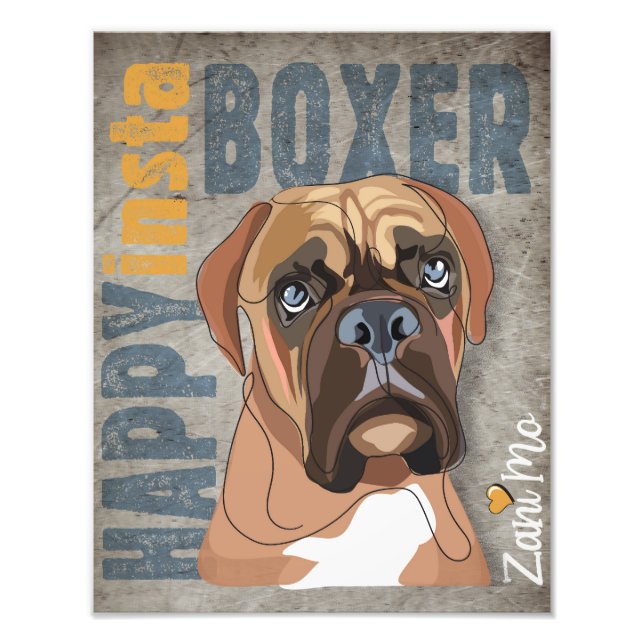 Impression Photo Happy Insta Boxer - Zani Mo Dog (Devant)
