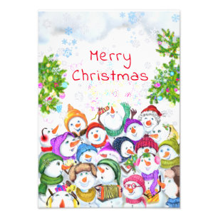 Impression Photo Happy Snowman Le Festival de Merry Christmas Funny