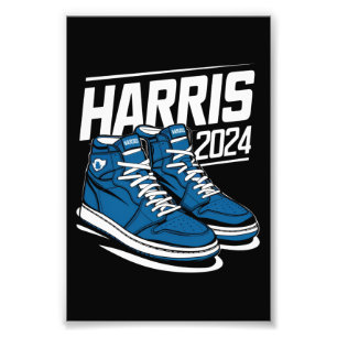 Impression Photo Harris 24 Vote Président Kamala Élection Baskets