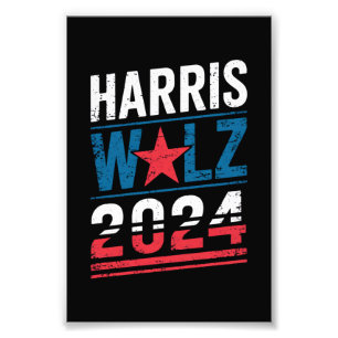 Impression Photo Harris Waltz 2024 Élection Kamala Harris Tim Waltz