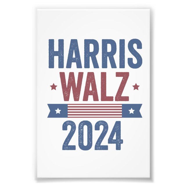 Impression Photo Harris Walz 2024 Election Kamala Tim Waltz America (Devant)
