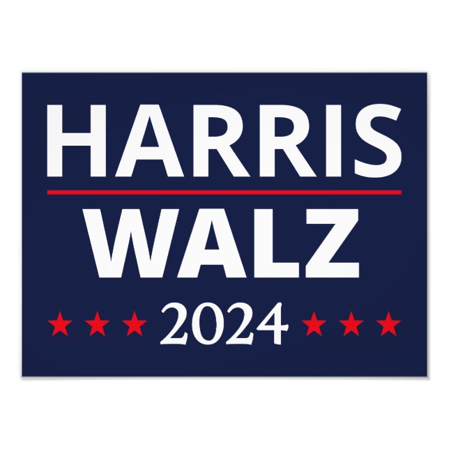 Impression Photo Harris Walz Election 2024 III (Devant)
