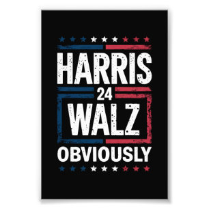 Impression Photo Harris Walz Évidemment Harris Waltz Élection 2024