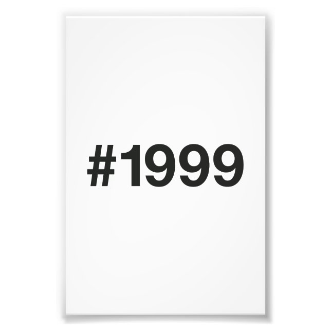Impression Photo Hashtag 1999 26 Anniversaire (Devant)