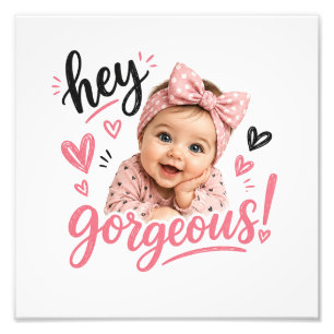 Impression Photo Hé Bébé Magnifique Dessin Mignon