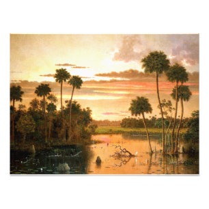 Impression Photo Heade - Grand coucher de soleil de Floride, peintu