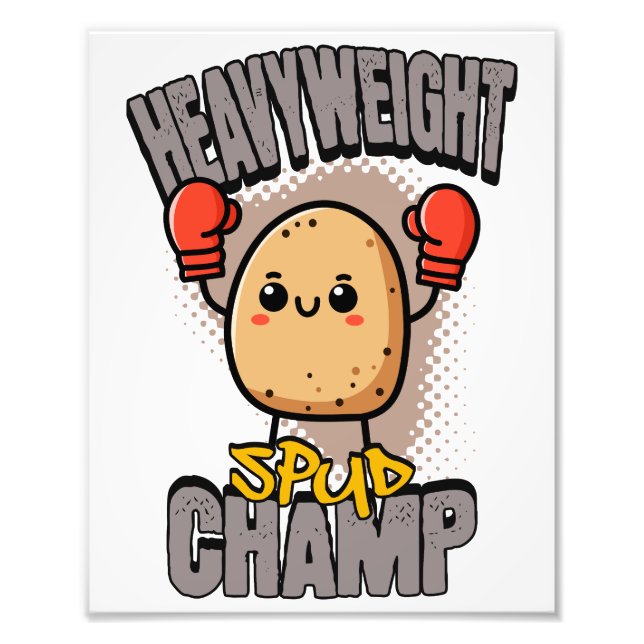 Impression Photo Heavyweight Spud Champ Boxing Potato  (Devant)