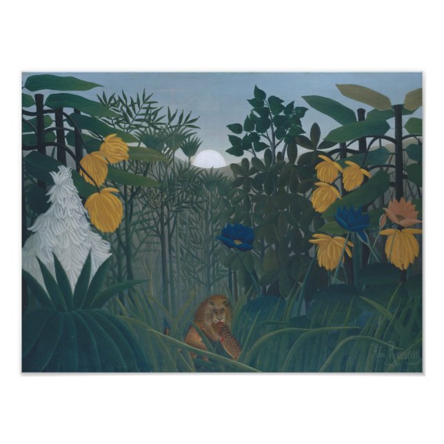 Impression Photo Henri Rousseau - La refonte du lion (Devant)