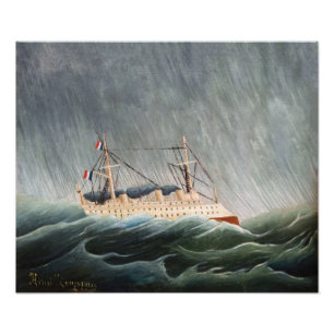 Impression Photo Henri Rousseau - Le navire dans la tempête