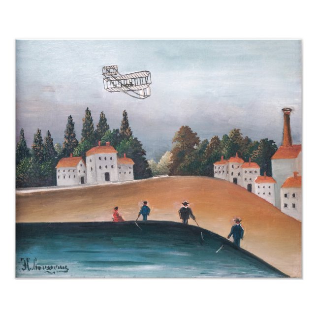 Impression Photo Henri Rousseau - Les Pêcheurs et le Biplane (Devant)