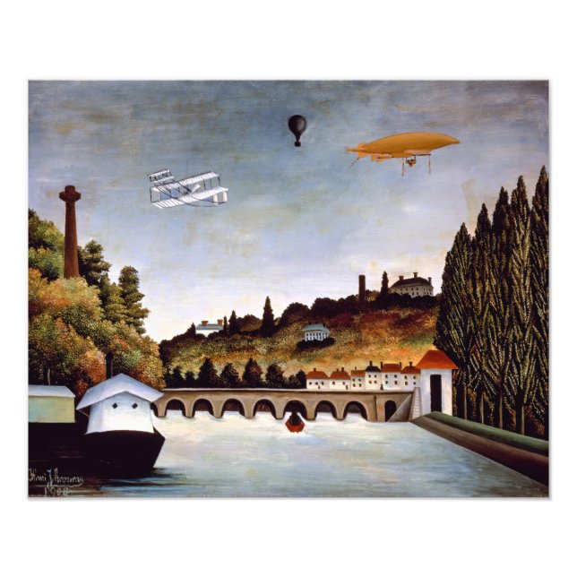 Impression Photo Henri Rousseau - Pont de Sèvres et collines de Cla (Devant)