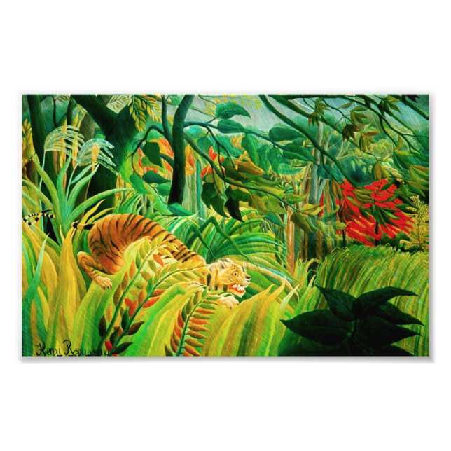 Impression Photo Henri Rousseau Tiger dans une tempête tropicale Im (Devant)