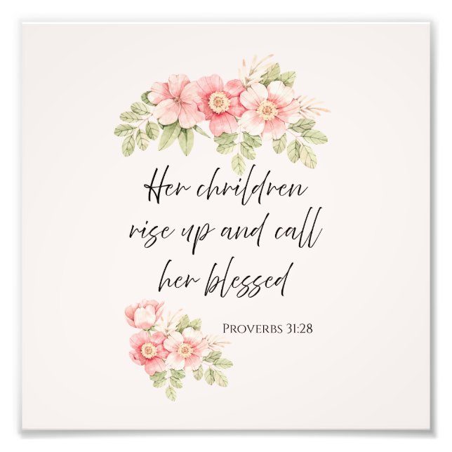 Impression Photo Her children rise up and call her blessed  (Devant)