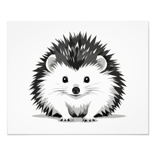 Impression Photo Hérisson vectoriel graphique Portrait Esprit anima (Devant)