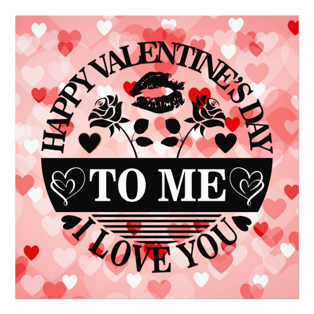 Impression Photo Heureuse Sainte-Valentin À Moi Je T'Aime-58771 (Devant)