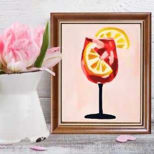 Impression Photo Heureux Cocktail Italien Heureux Vintage Rétro Abs