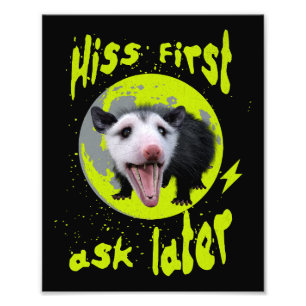 Impression Photo Hisser d'abord, demander plus tard Humour drôle d'