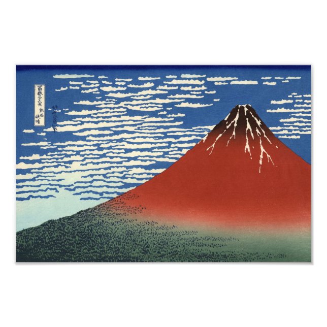 Impression Photo Hokusai South Wind Clear Sky Red Fuji Imprimer (Devant)