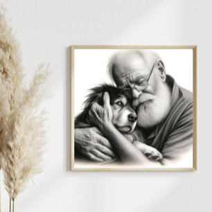 Impression Photo Homme âgé avec un col frontalier