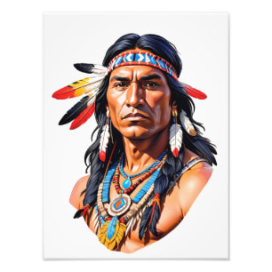 Impression Photo Homme amérindien