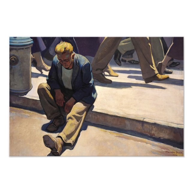 Impression Photo Homme oublié, 1934 par Maynard Dixon (Devant)