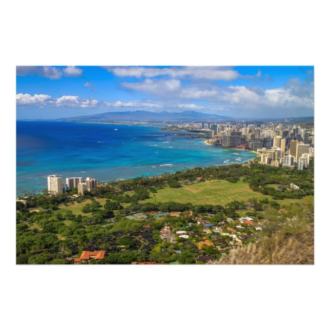 Impression Photo Honolulu, Hawaï (Devant)