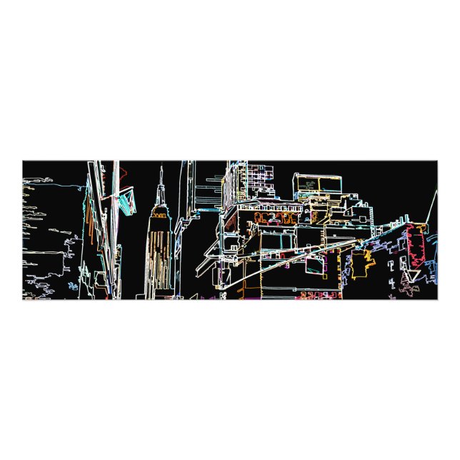 Impression Photo Horizon coloré à Manhattan (Devant)