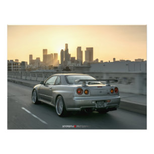 IMPRESSION PHOTO HORIZON DE NISSAN GT-R R34 À LOS ANGELES