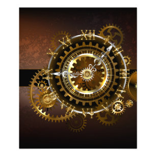 Impression Photo Horloge Steampunk avec engrenages antiques