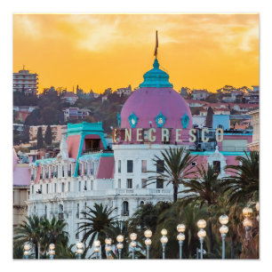 Impression Photo Hôtel de luxe célèbre Hotel Negresco à Nice France
